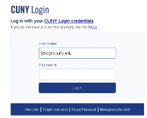 cuny log in.